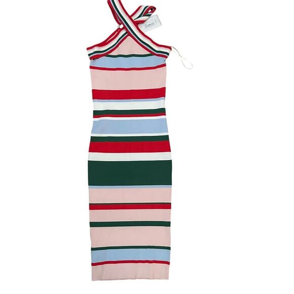 *NWT Ted Baker London Lyndiaa Tutti Frutti Halter Ribbed Bodycon Dress Size 3 - Picture 3 of 11